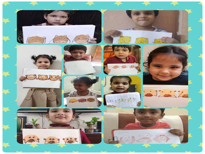 Gandhi Jayanti celebrations in Pre school