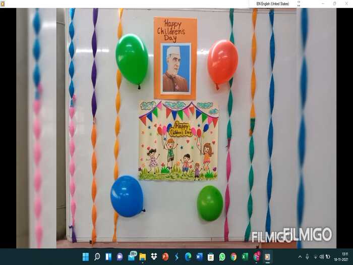 Children's Day celebration in Pre Primary