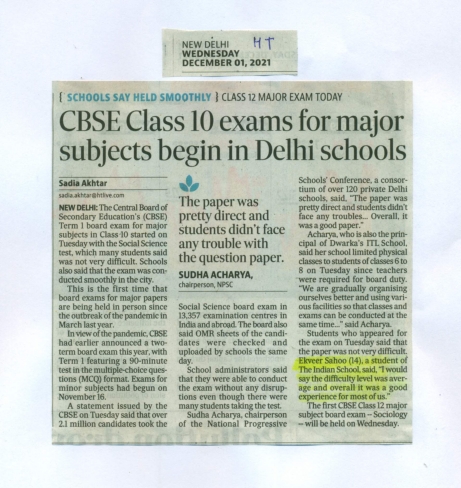 HINDUSTAN TIMES, WEDNESDAY, 01 DECEMBER 2021