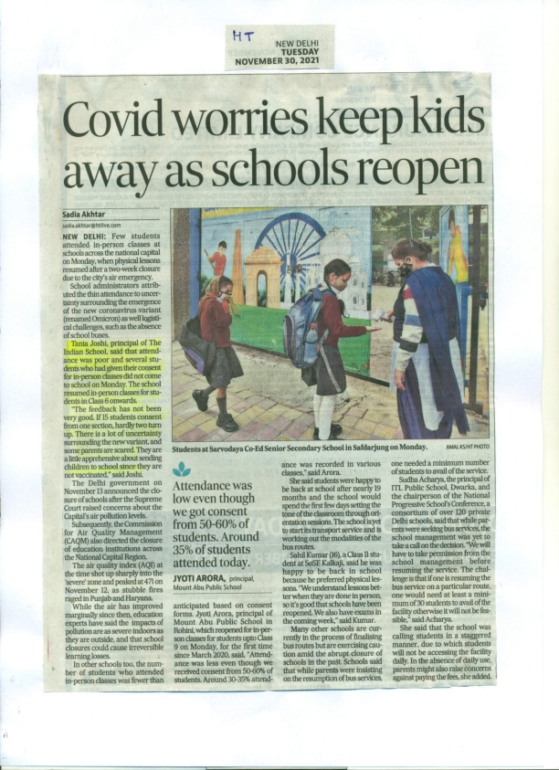 HINDUSTAN TIMES, TUESDAY, 30 NOVEMBER 2021