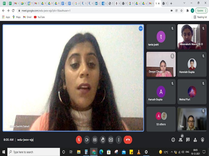 A talk for awareness on Menstruation and Menstrual Hygiene by an NGO