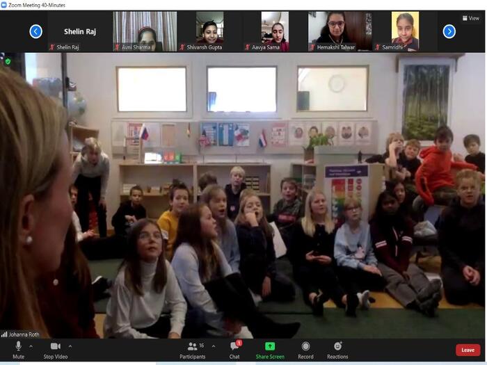Virtual interaction for class VC with Swedish peers