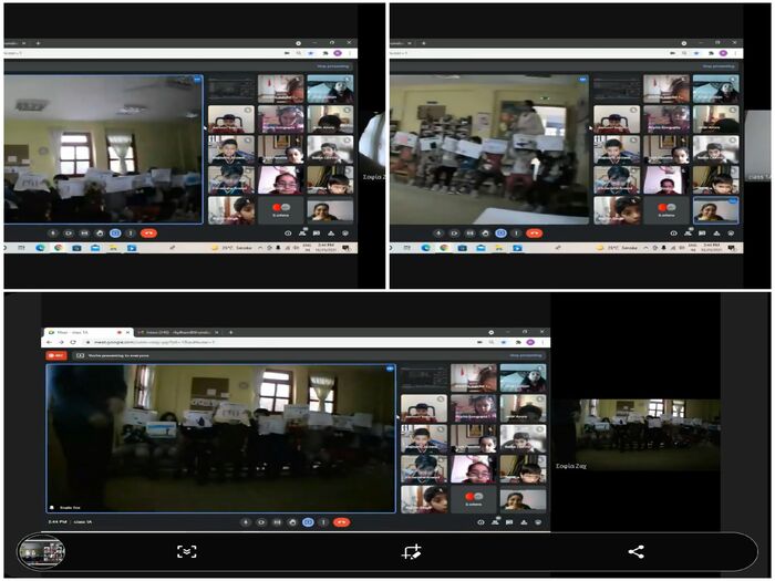 Skype Classroom- Students of class 1 A virtually meet peers in Greece. 