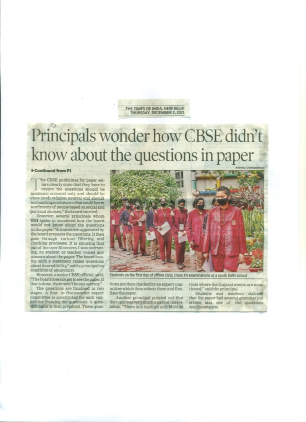 TIMES OF INDIA, THURSDAY, 02 DECEMBER 2021