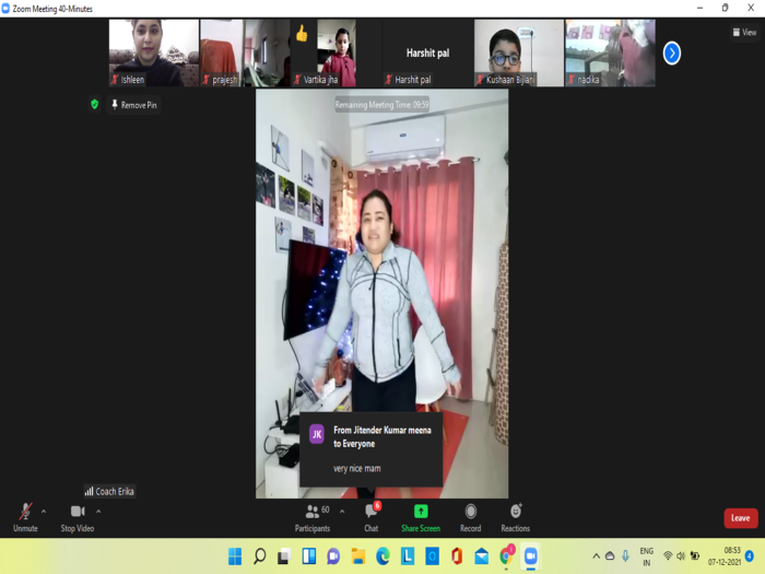 Skype class with a yoga instructor in the Philippines for class 2