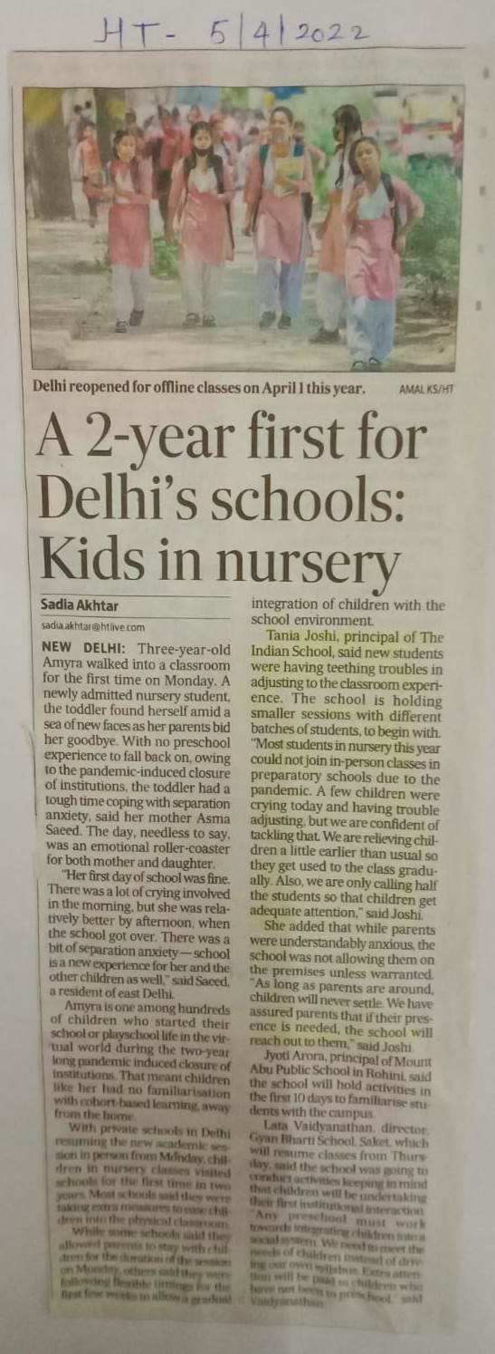 HINDUSTAN TIMES,TUESDAY,05 APRIL 2022