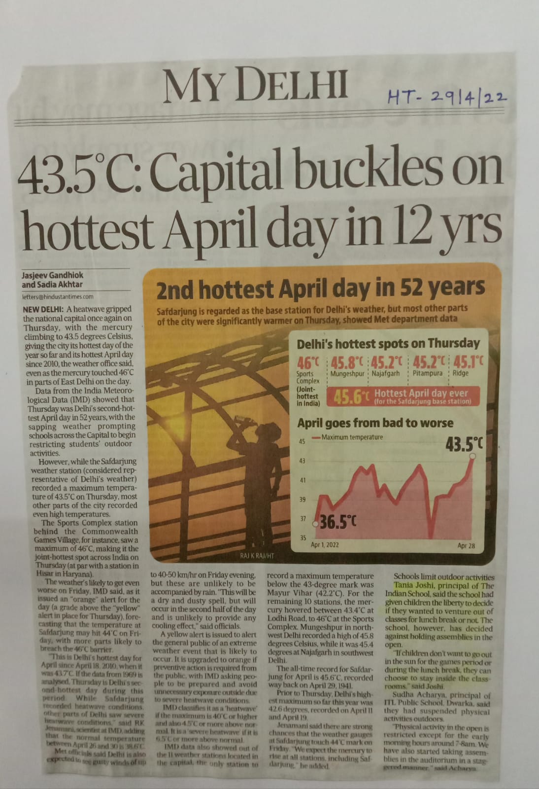 HINDUSTAN TIMES,FRIDAY,29 APRIL 2022