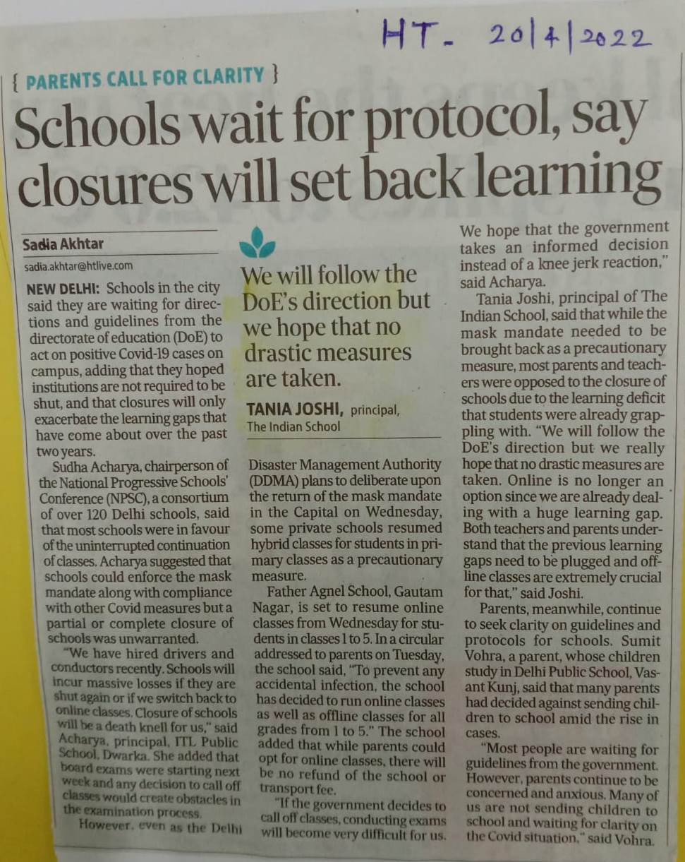 HINDUSTAN TIMES,WEDNESDAY,20 APRIL 2022