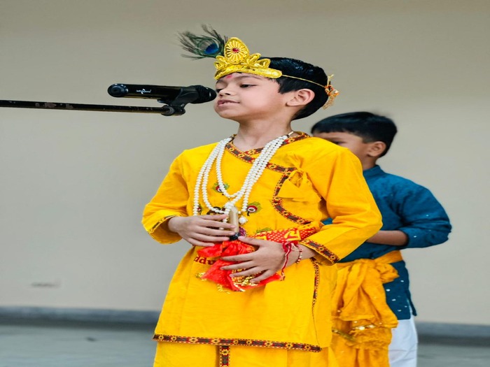 Special assembly on Janamashtami by classes 1 and 2